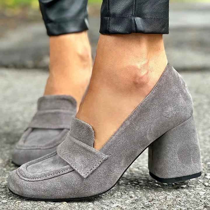 BELMONTE MILANO BLOCK HEEL LOAFERS