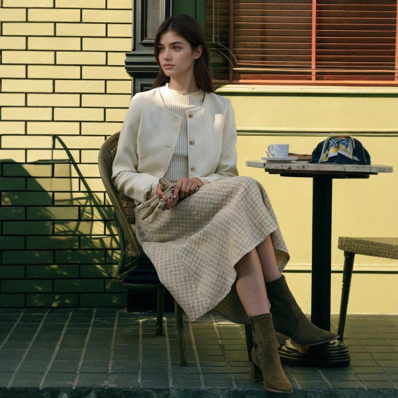 The Toorak Button-Front Midi Skirt