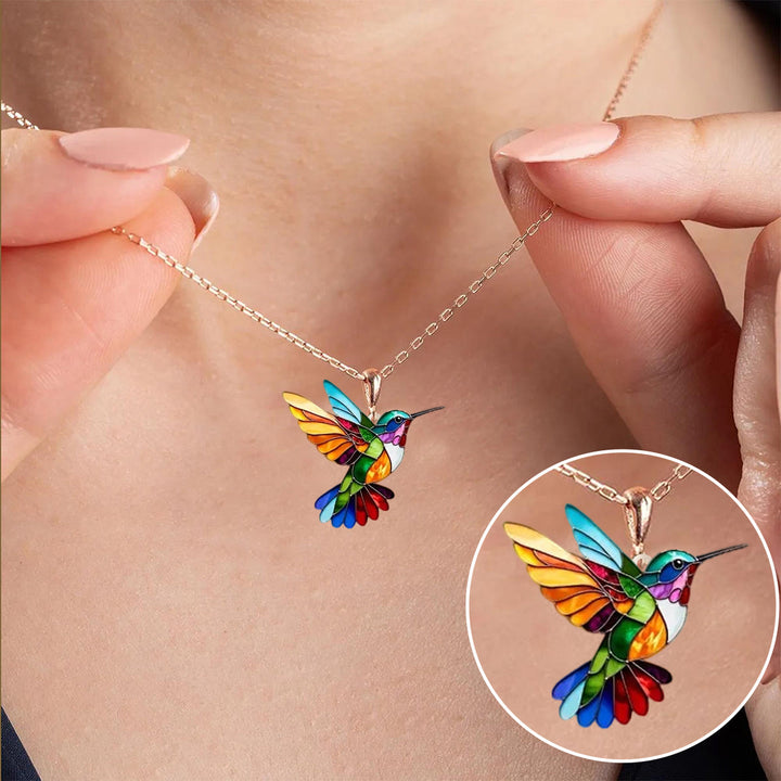 Nahla - Hummingbird Necklace and Earrings