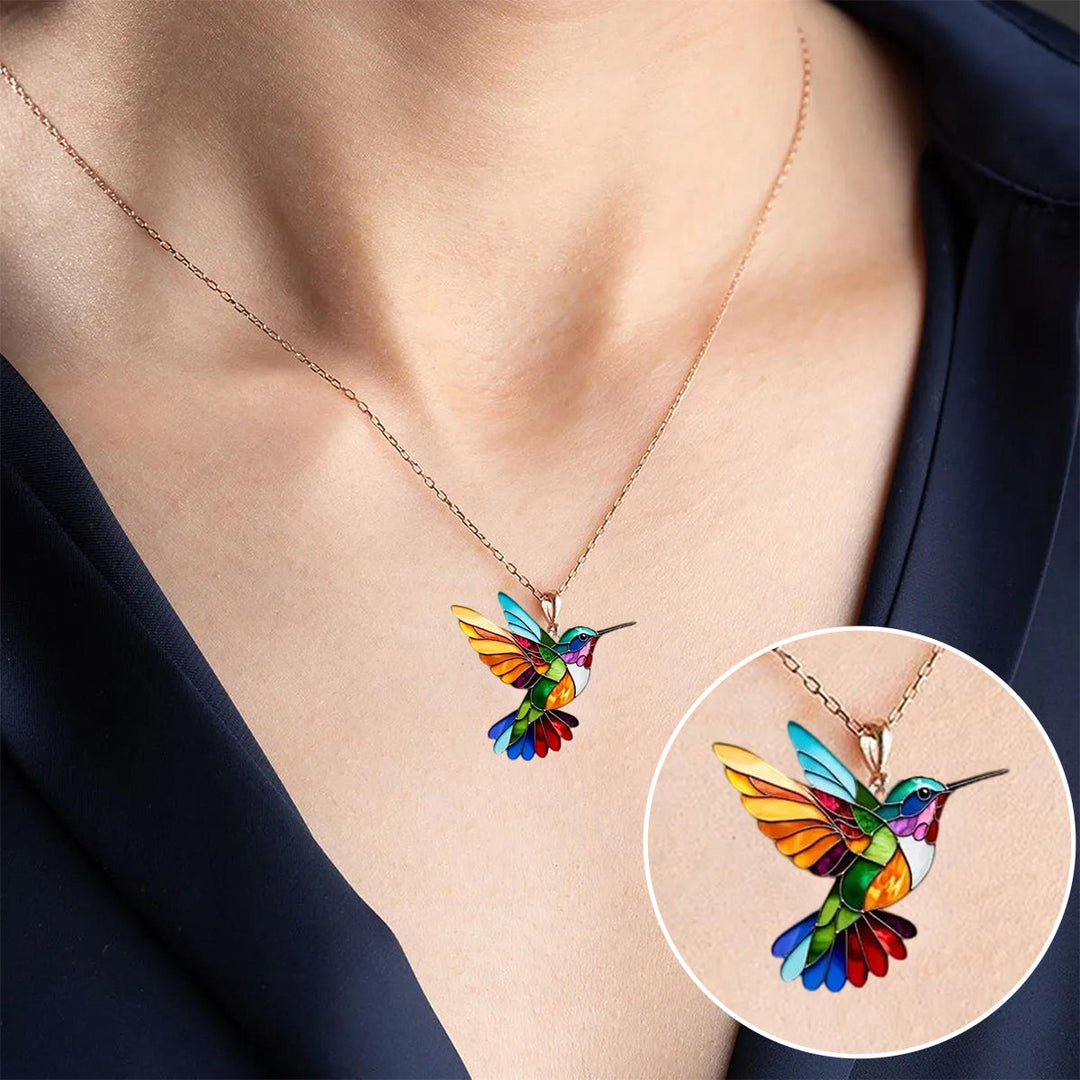 Nahla - Hummingbird Necklace and Earrings