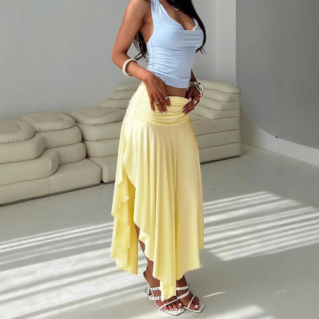 The Sorrento Asymmetrical Midi Skirt