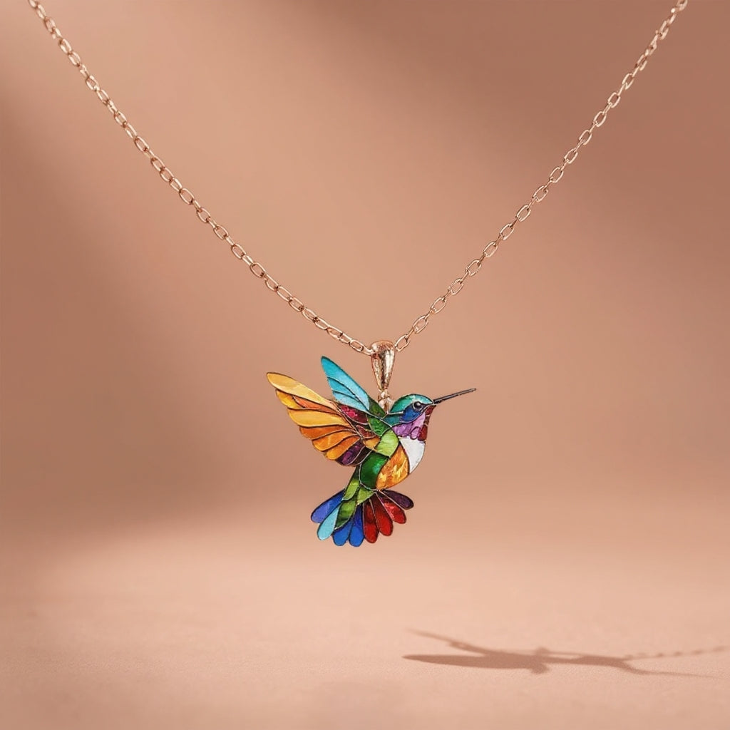 Nahla - Hummingbird Necklace and Earrings