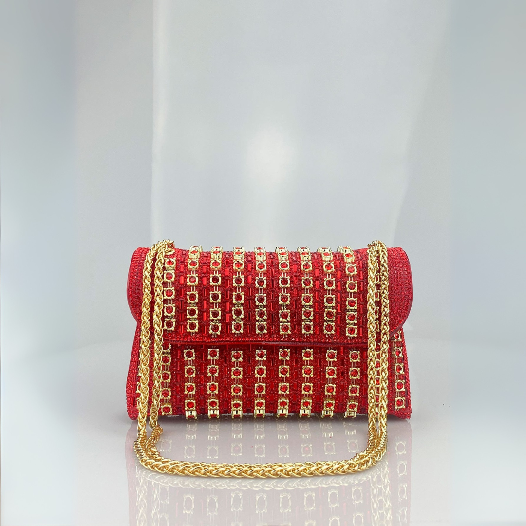 NOVI - Chic Chain Colored Diamond Shoulder Bag