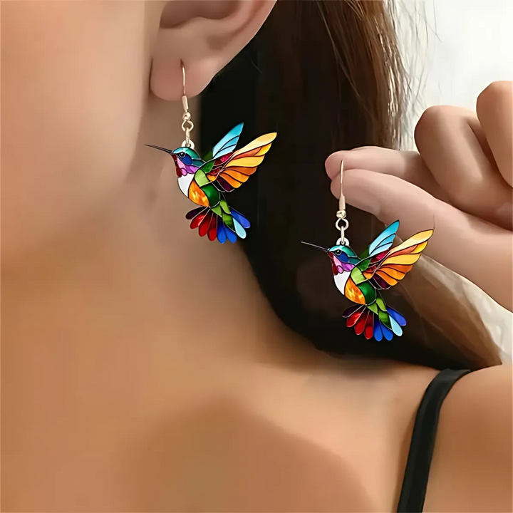 Nahla - Hummingbird Necklace and Earrings