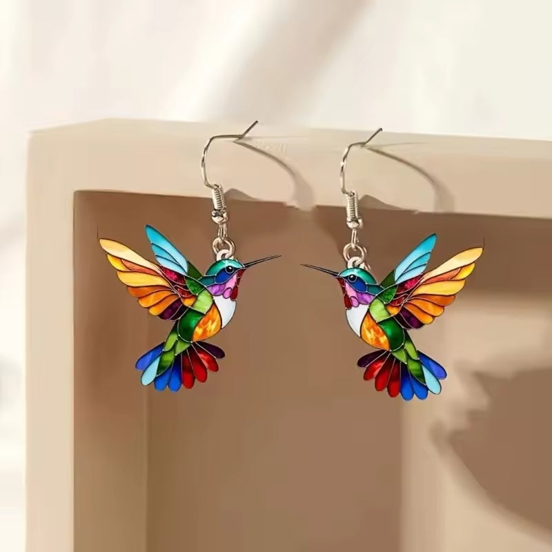Nahla - Hummingbird Necklace and Earrings