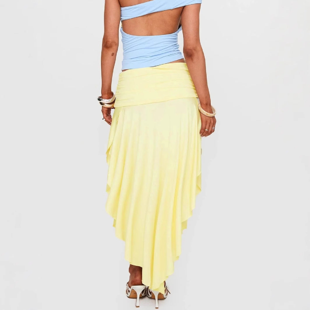 The Sorrento Asymmetrical Midi Skirt