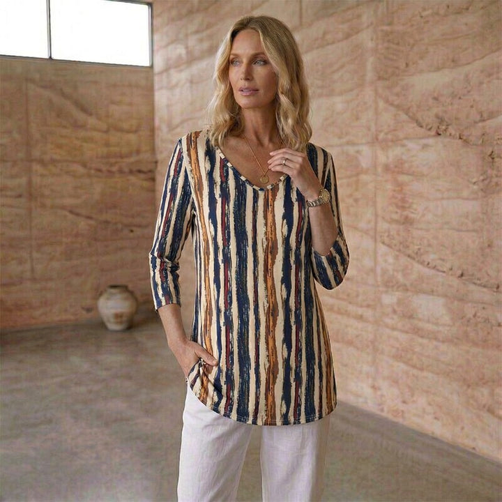 The Noosa Painted Stripe Top